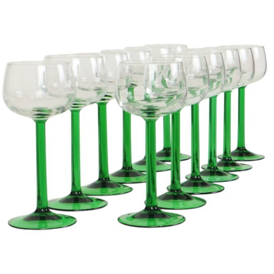 Image 1 of 12 Vintage Luminarc Elzas Wijnglazen