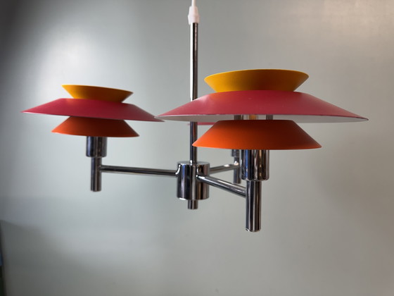 Kleurrijke Deense Design Hanglamp - Vintage Scandinavisch – Hanglampen, Metal (photo 7 of 15)