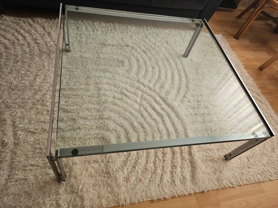 Tavolino da caffè in vetro con struttura in metallo, Metaform, Tavolini da caffè, Trasparente, Modern (foto 5 di 5)