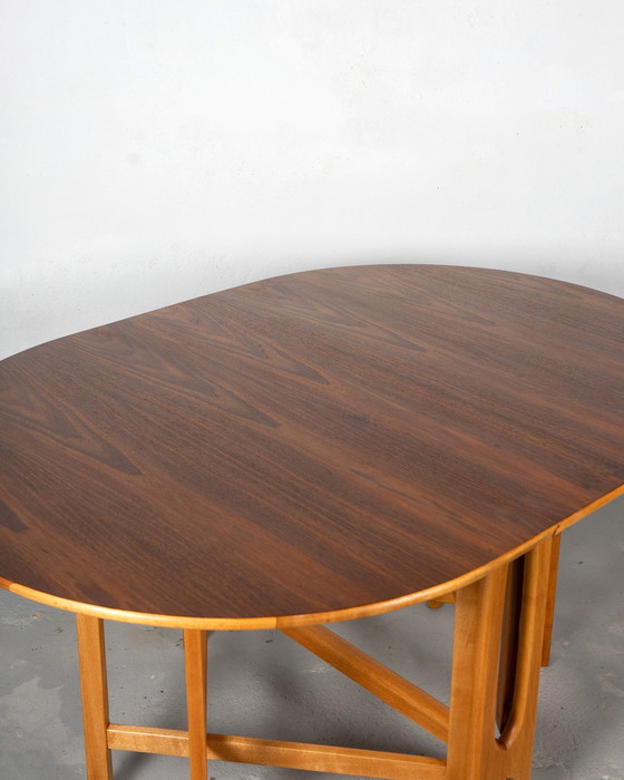 Image 1 of Foldable Oval Dining Table By Bendt Winge For Kleppes Møbelfabrik, Norway