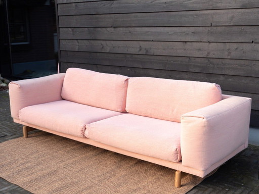 Muuto Rest | 3-seater designer sofa | Pink Steelcut Trio