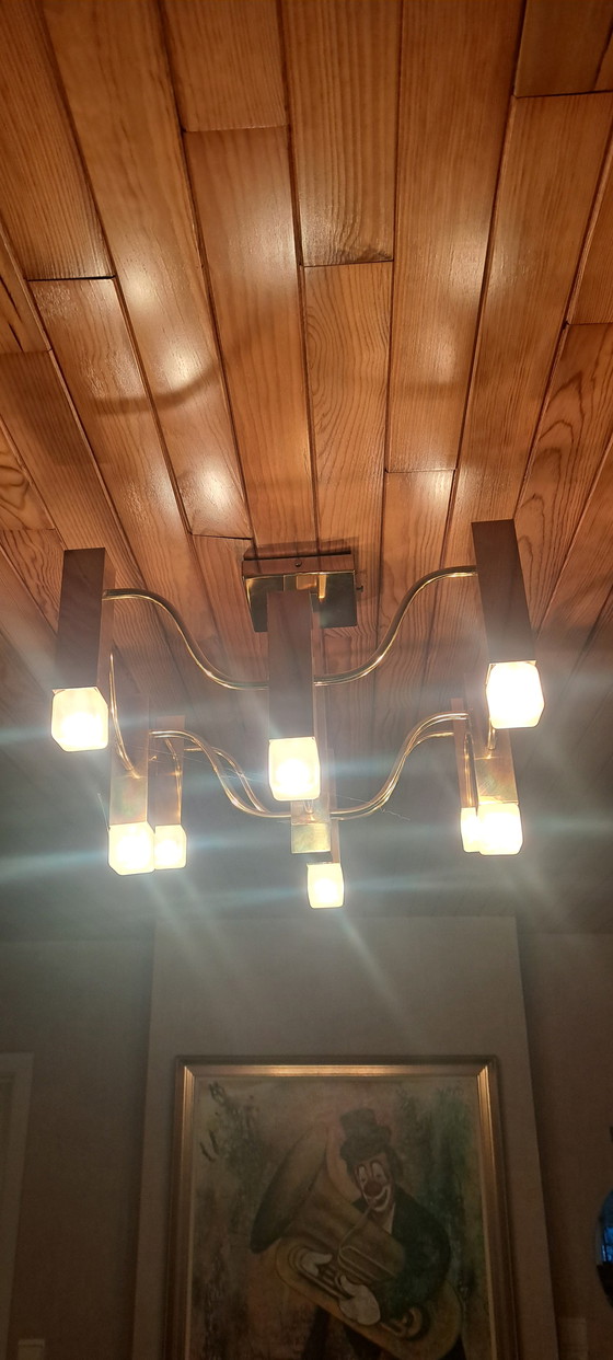 Image 1 of Lampada da soffitto di design vintage Gaetano Sciolari per Les Ateliers Boulanger