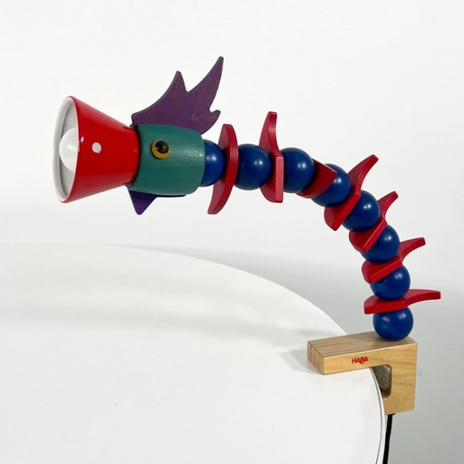 Lámpara de mesa de dragón de Haba, años 80