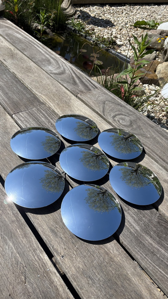 Image 1 of Vintage design spherical glass mirror round flower shape Bubble Mirror