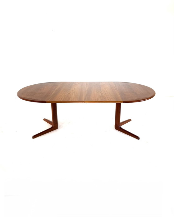 Vintage extendable Danish dining table, Falster Møbelfabrik '60 – Wood, Metal (photo 15 of 15)