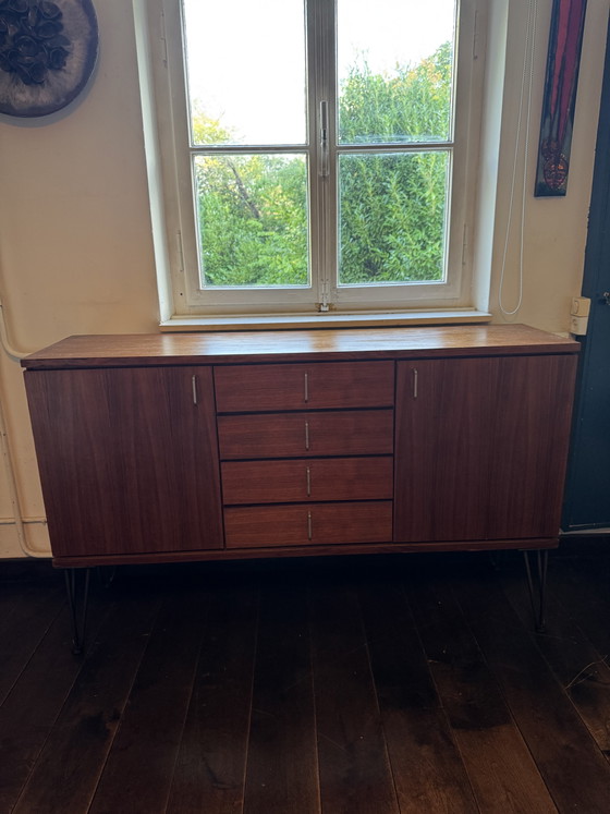 Vintage Teak Dressoir – Meubels, Metal, Textile (photo 4 of 7)