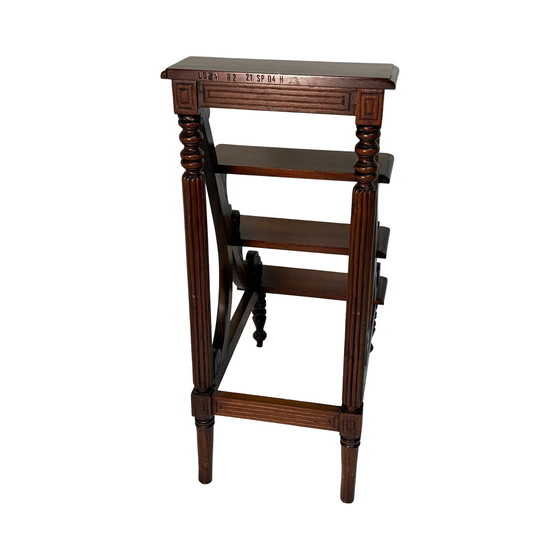 Image 1 of Antique Library stairs / steps - Hardwood - Regency style - XL / four steps