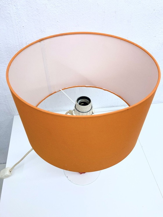 Image 1 of 70er Jahre Tischlampe in Orange Space Age Design