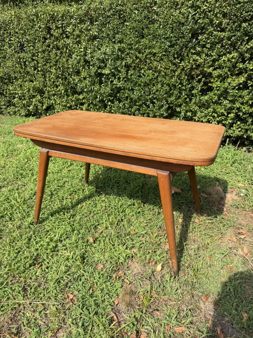 Tavolino sollevabile vintage in stile Mid-Century Modern / Mufuti (Modello 346 / Decor 3484) – salontafels, Metal, Wood