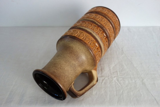 Large Scheurich Keramik Ceramic Floor Vase, Germany, 1970s, Brown, Vintage (photo 12 of 13)