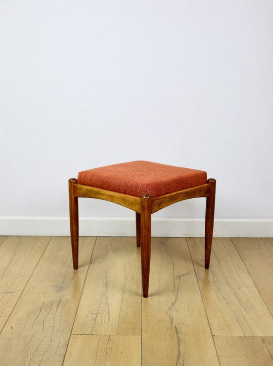 Image 1 of Edmund Homa stool, orange brick structural seat