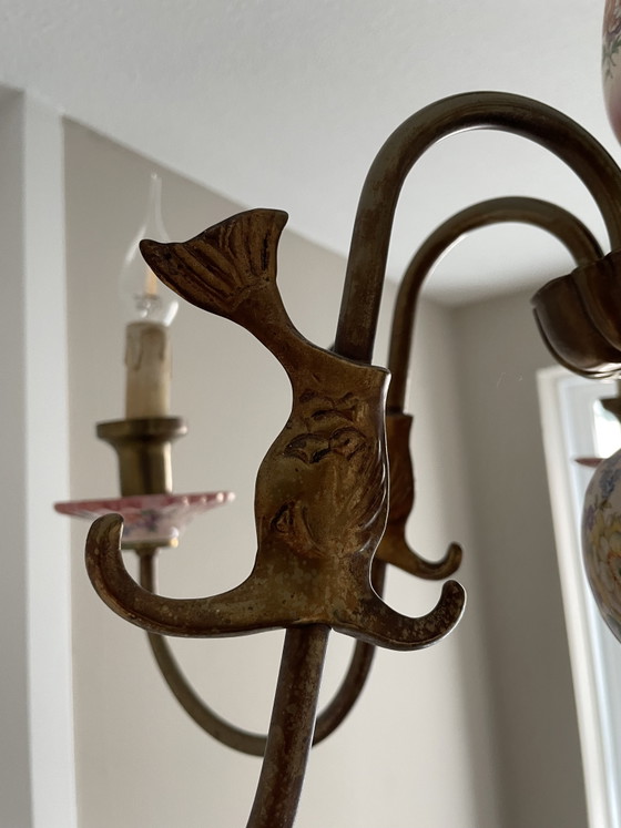 Hängelampe – Kronleuchter, Metal, Porcelain (photo 2 of 6)
