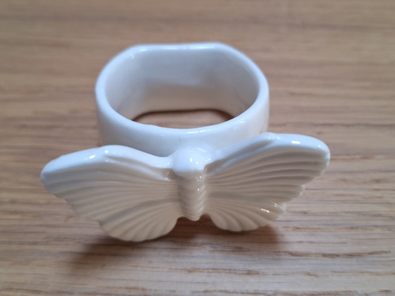 Image 1 of 8 vintage porcelain napkin rings