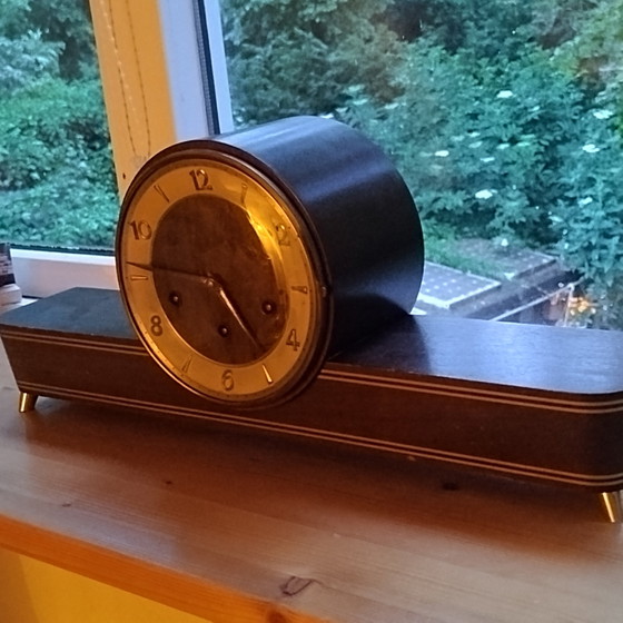 Image 1 of Horloge de table vintage - à pendule avec mouvement mécanique