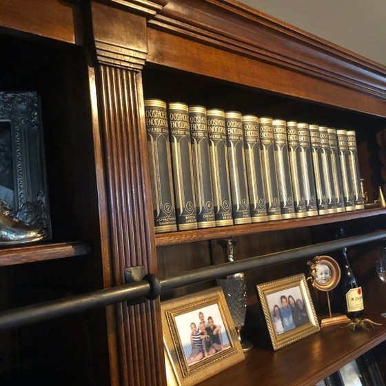 Image 1 of Eichholtz boekenkast bibliotheek kast King William + ladder - 322 cm