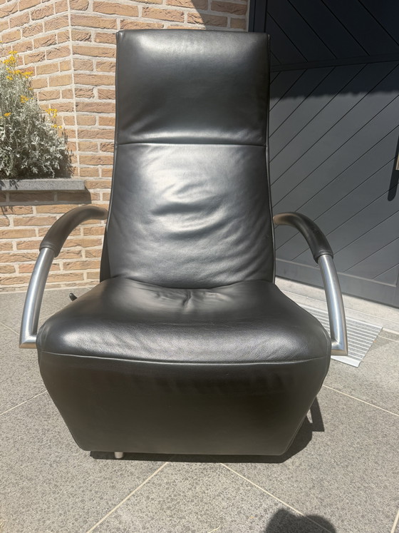 Prachtige Zwarte Jori Mensana Relax Incl Hoofdkussen Medi Mono-Move – Fauteuils, Leather, Metal (photo 8 of 13)