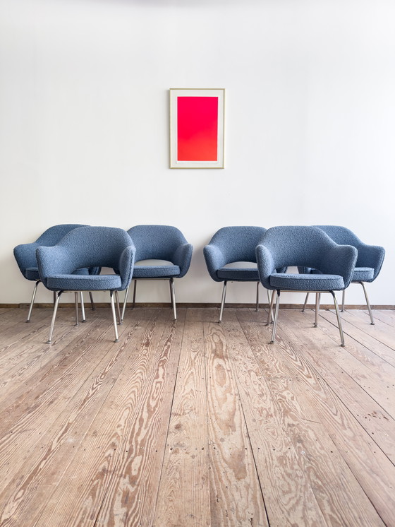 Image 1 of Executive Armchairs by Eero Saarinen for Knoll International, Germany, Set of 6