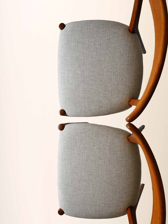 Image 1 of Pair of 1960s Scandinavian Teak Chairs with Curved Back