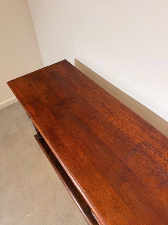 Console/Serveuse ancienne en chêne avec tiroirs – Tables d'appoint (photo 6 of 8)