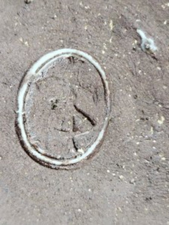 Image 1 of Brutalist style glazed stoneware vase