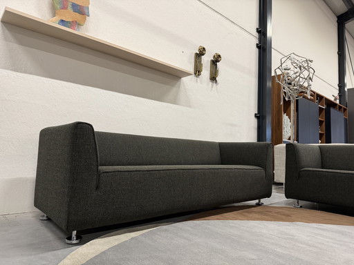 Gelderland 4800 Bank 3 Seater Andes fabric green black