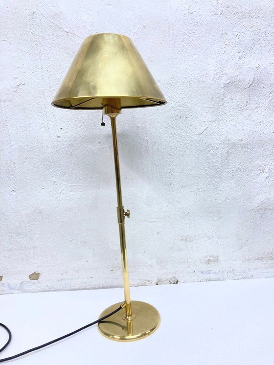 Image 1 of Florian Schulz Lesan tafellamp van messing 70s 80s design