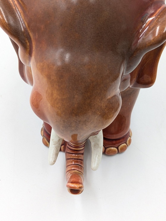 Image 1 of Richard Ginori, Giovanni Gariboldi - Statuette - Eléphant - Majolique