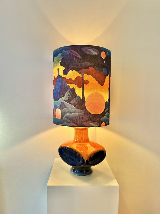 Image 1 of Era espacial: Lámpara de mesa Cari Zalloni, pieza rara, para PAN Keramik / Goebel.