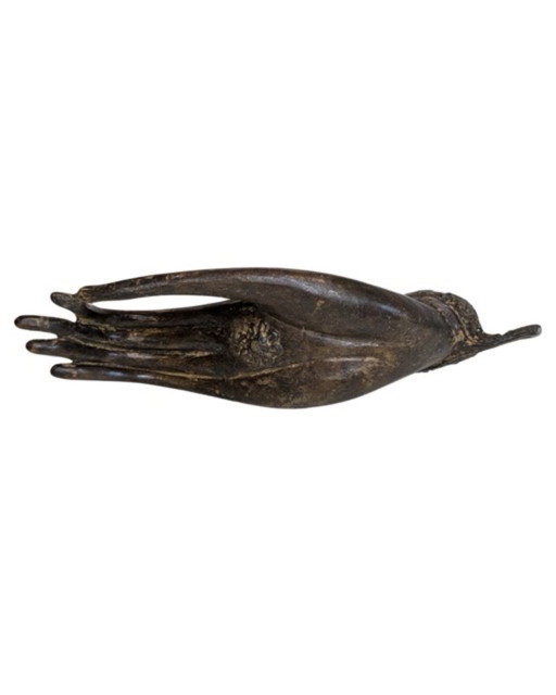 Main de Bouddha antique en bronze thaïlandais à Vitarka Mudra – beeldhouwkunst