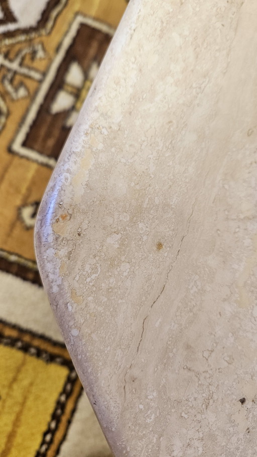 Travertine coffee table