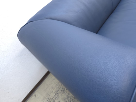 Image 1 of Divano di design in pelle grigio-blu De Sede DS 91