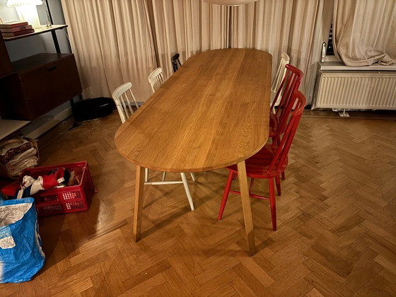 Image 1 of Table de salle à manger HAY Elipse en chêne massif 250 x 85