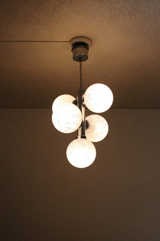 Vintage atomic globes chandelier, 1960s