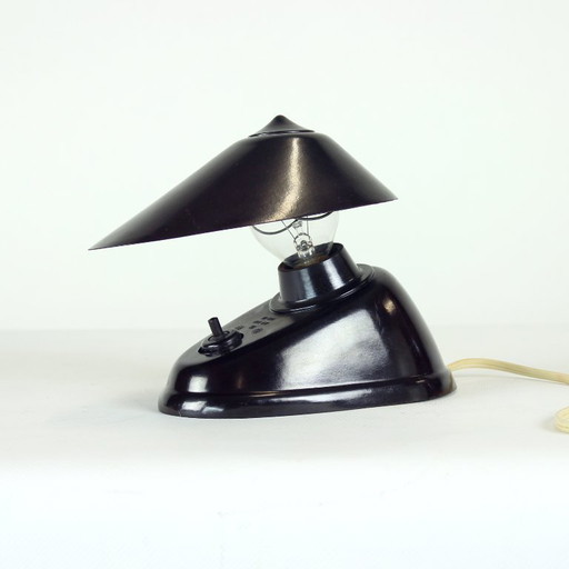 Braune Bakelitlampe vom Bauhaus Team für Esc Zukov, 1930er