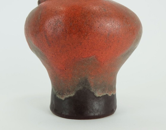 Image 1 of Carstens Tönnishof Vase Modell Nr. 0875-18 Gerda Heuckeroth verschiedene Orange- und Brauntöne