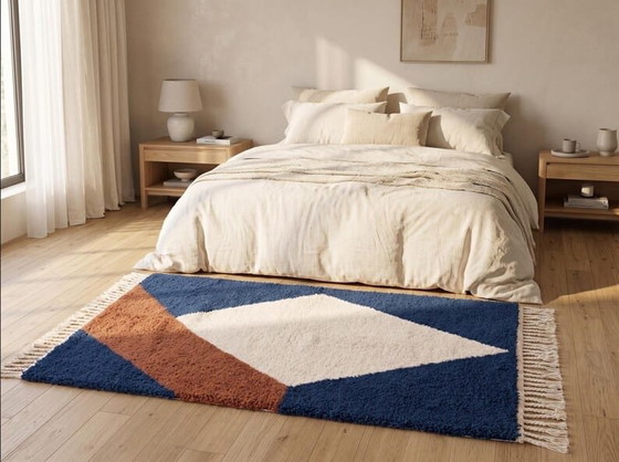 Custom-made traditional hand-woven natural wool Rugs & carpets 1.5/2.5 m, Ahrend, Textile, Blue (photo 7 of 8)