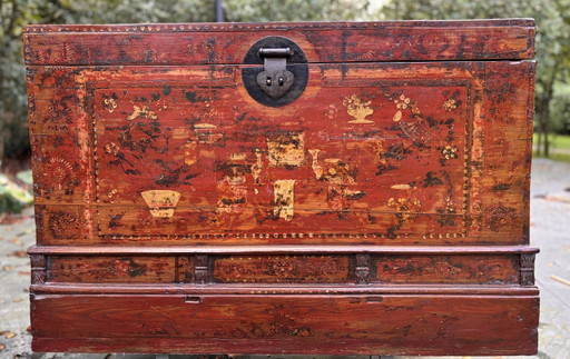 Coffre de mariage chinois ancien – opbergkast, Wood