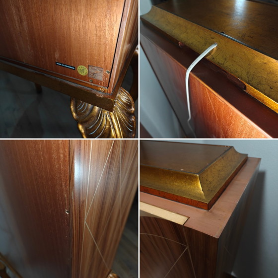 Image 1 of Elegante mueble bar estilo smoking con iluminación de Jansen Furniture: palisandro y arce, pan de oro