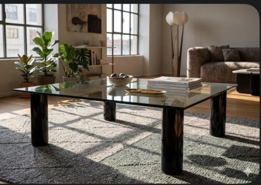 BRENTANO GLAZEN TAFEL 100X100H.40 CM. ZANOTTA