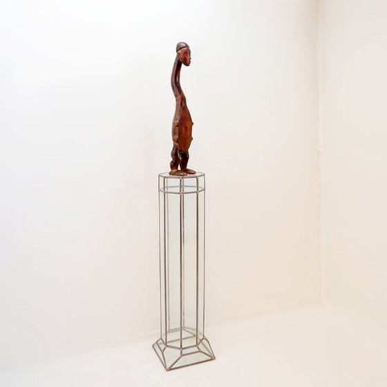 Image 1 of Colonne Art Déco en verre et zinc