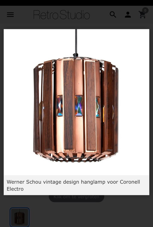 Werner Schou hanglamp pallisander Coronell Electro A/S