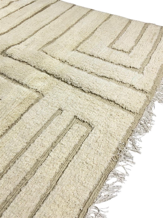 Image 1 of Handgemaakt Berber Tapijt – 300 x 200 cm – Authentieke Atlas Wol – Uniek Modern Motief