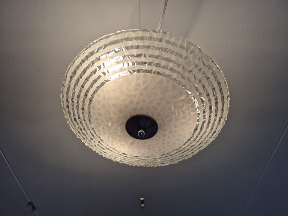 Image 1 of Lampada da soffitto "Ombrello rovesciato". Lampada vintage in vetro.