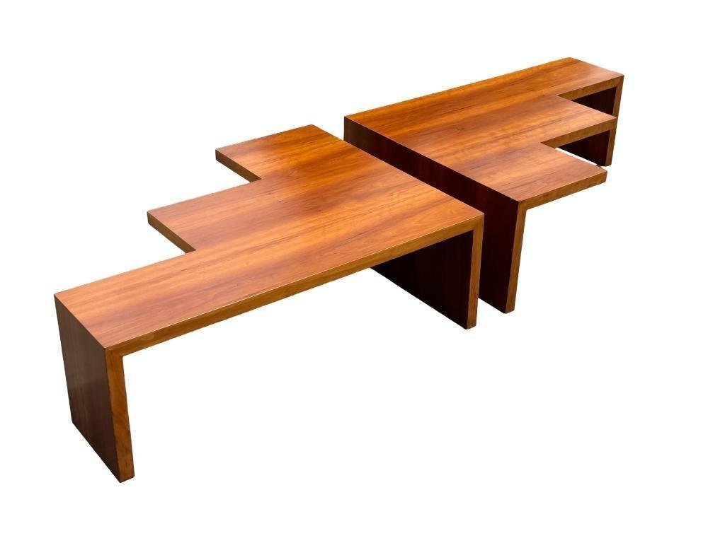 Vintage Salontafel - Trapezium Leolux - Set Van 2