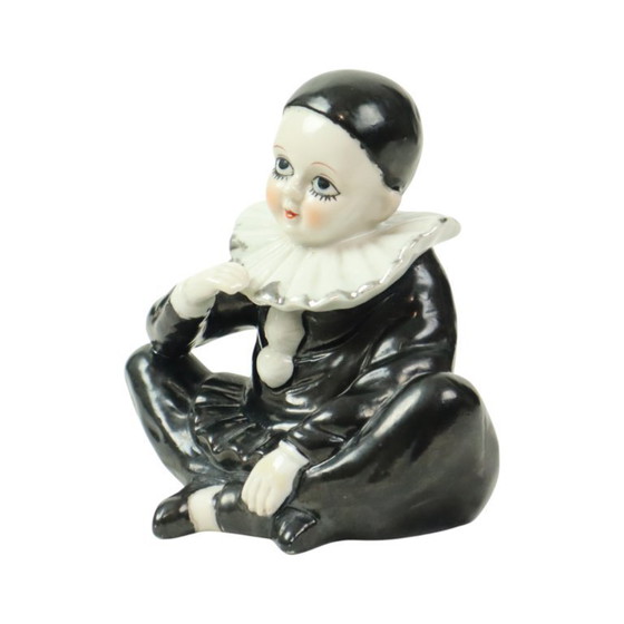 Image 1 of Statuetta Pierrot d'epoca in porcellana