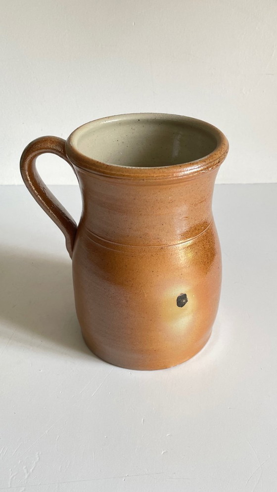Image 1 of Vintage beige aardewerken kan