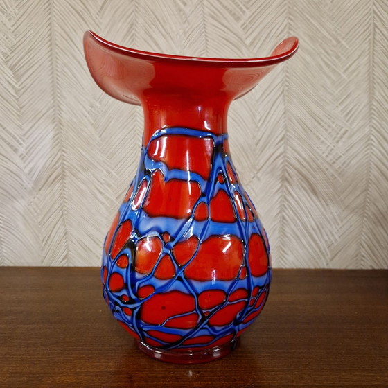 Goldan Talast vintage hand-blown glass vase, Blue (photo 5 of 13)