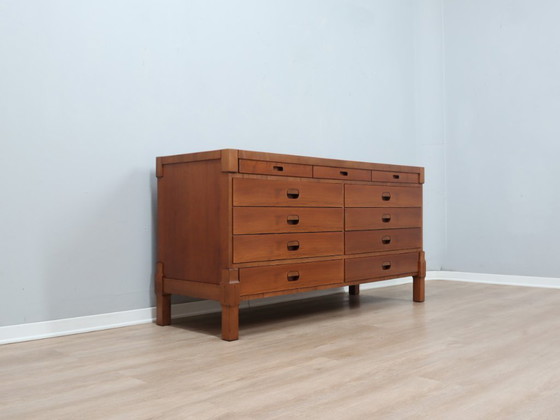 Image 1 of Italian Mid-Century Rationalist Walnut Multi-Drawer Sideboard 1970s