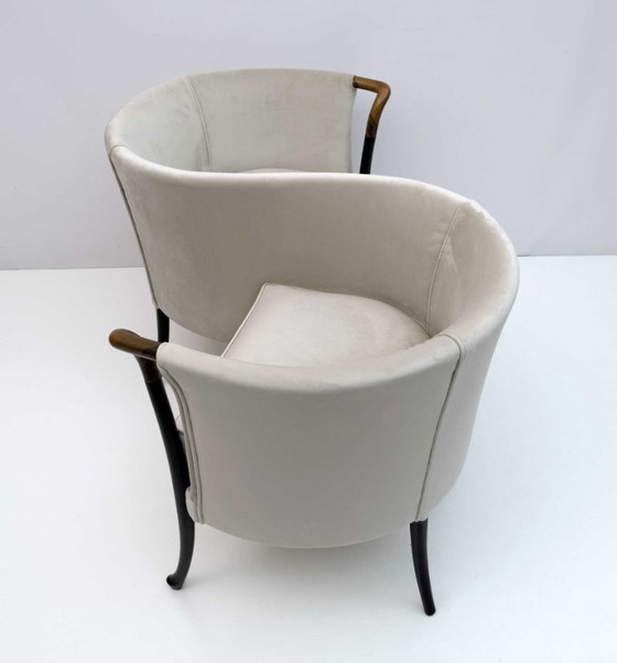 Image 1 of Seltenes Giorgetti Italienisches Samt Sofa "Progetti", 1980er Jahre