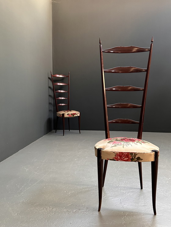 Image 1 of Pair of Paolo Buffa Ladder Chairs